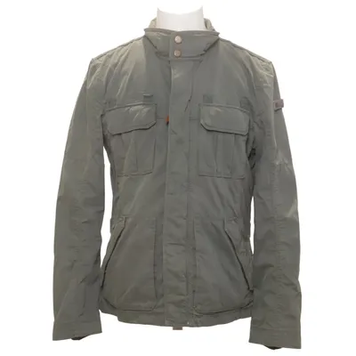 Safari jacket (Green) from Napapijri Cotton, Leather, Polyamide, Polyester