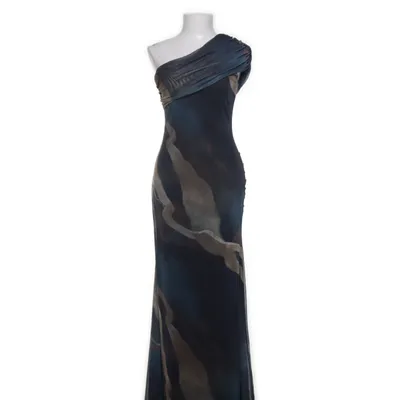 Dress (Blue, Brown, Multicolored) from ASOS Design Elastane, Polyester