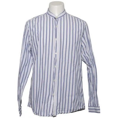 Shirt (Blue, White) from Zara Cotton