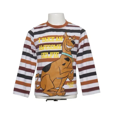 Langærmet t-shirt (Hvid, Brun, Sort) fra Scooby-Doo Bomuld, Polyester