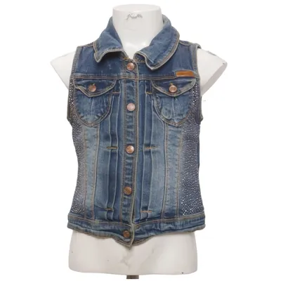 Gilet en jean (Bleu) de Name It Coton, Élasthane