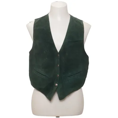 Leather vest (Green) from Meinu Leather, Polyester, Viscose