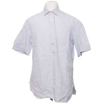 Chemise à manches courtes (Bleu, Blanc) de Borrelli