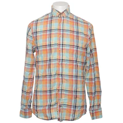 Button down shirt (Blue, Orange, Multicolored) from Colours & Sons Cotton, Linen