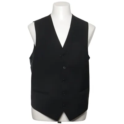 Jakkesætsvest (Sort) fra Carl Gross Viscose, Uld