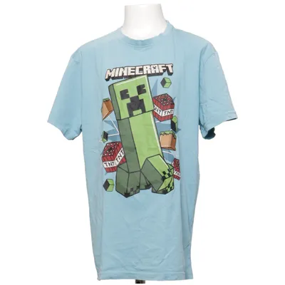 T-shirt (Blå, Flerfarvet) fra Minecraft Bomuld