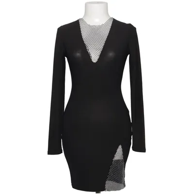 Dress (Black) from Amisu Elastane, Polyester