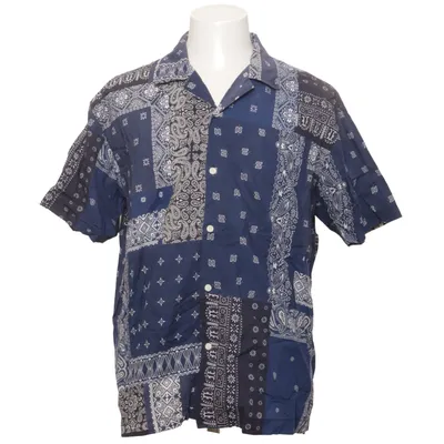 Kortærmet skjorte (Blå, Hvid) fra Attention Bomuld, Polyester, Viscose