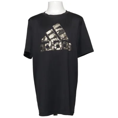 T-shirt (Zwart, Goud) van Adidas Polyester