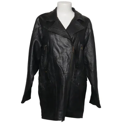 Bikerjacke (Schwarz) von Janet & Janet Acetat, Leder, Viskose