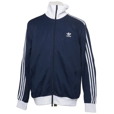 Träningsjacka (Blå, Vit) från Adidas Bomull, Elastan, Återvunnen polyester