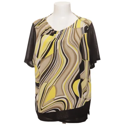 Top (Yellow, Black, Multicolored) from Perla Elastane, Polyester, Viscose