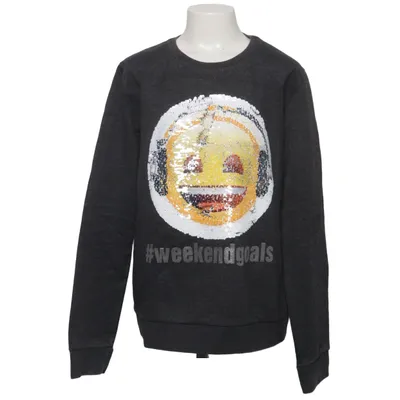 Sweatshirt (Gray) from Emoji Cotton, Polyester