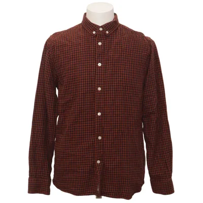 Flannel shirt (Orange, Blue) from Knowledge Cotton Apparel Organic cotton
