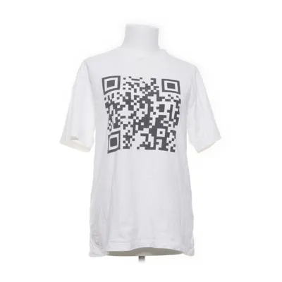 T-shirt (White Cotton Qr Code Printed) from Vetements Cotton