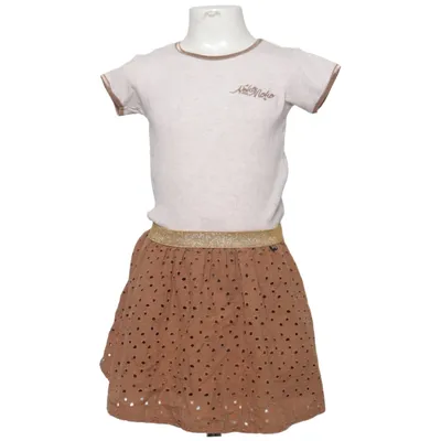 Dress (Beige, Brown, Gold) from Koko Noko Cotton, Elastane, Polyester