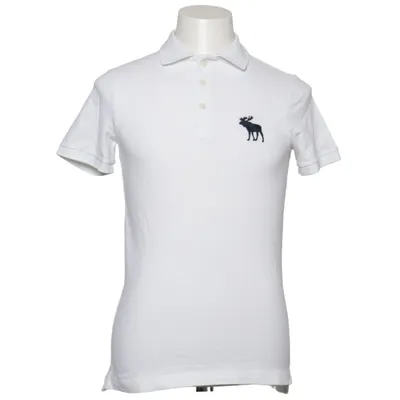 Polotrøje (Hvid) fra Abercrombie & Fitch Bomuld, Elastan