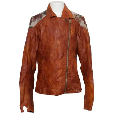 Bikerjacka (Brun, Flerfärgad) från Mexx Polyuretan, Viskos