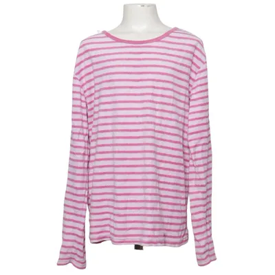 Langærmet t-shirt (Pink, Hvid) fra Alive Bomuld, Polyester