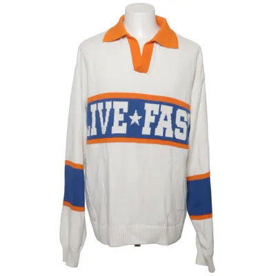 Sweater (White, Blue, Orange) from Lfdy Acrylic, Cotton