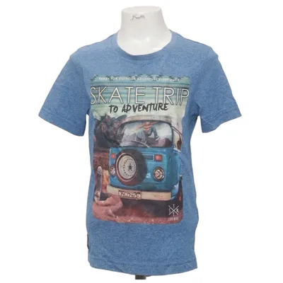 T-shirt (Blue, Multicolored) from Homestate Cotton, Polyester