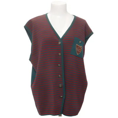 Vest (Green, Red) from Lucia Acrylic, Wool