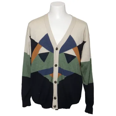 Cardigan (Beige, Multicolored) from März Merino wool