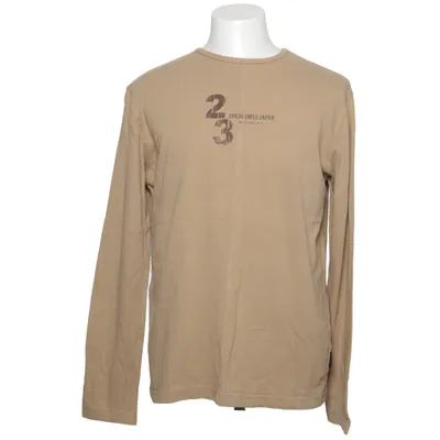 Lange mouwen shirt (Beige, Bruin) van Blue One Katoen