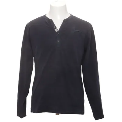Henley shirt (Blauw) van Nils Sundström Katoen