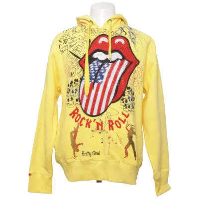 Hoodie (Yellow, Multicolored) from Rusty Neal Cotton, Polyester