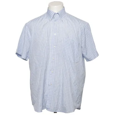 Chemise à manches courtes (Bleu, Blanc) de Southern Coton, Polyester