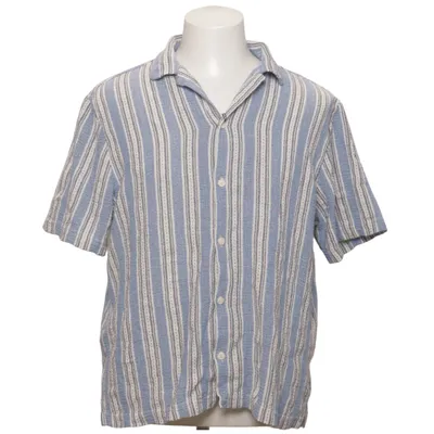 Short sleeve shirt (Blue, White) from Zara Cotton, Polyester