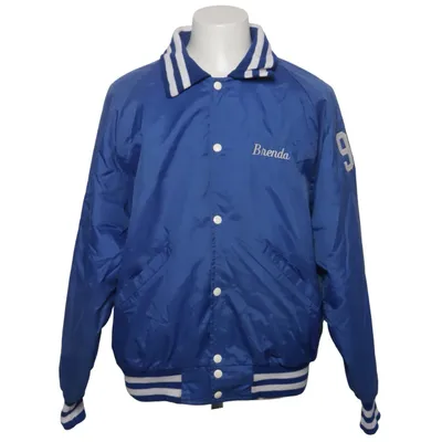 Collegejakke (Blå, Hvid) fra DeLong Polyamid, Polyester
