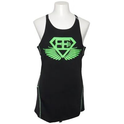 Débardeur de sport (Noir, Vert) de Body Engineers Élasthane, Polyester
