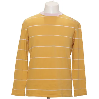 Langærmet t-shirt (Gul, Pink) fra Bershka Bomuld, Polyester