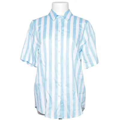 Chemise à manches courtes (Bleu, Blanc) de Eterna Coton