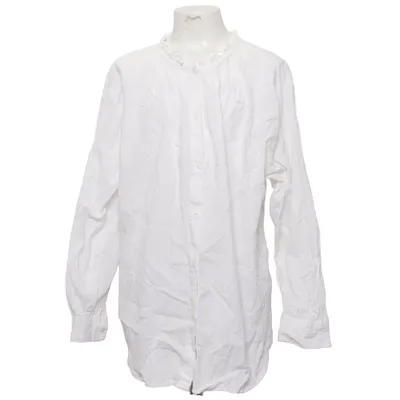 Blouse (White) from Zara Cotton, Elastane
