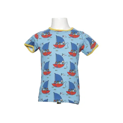 T-shirt (Blue, Red, Yellow, Multicolored) from Småfolk Elastane, Organic cotton