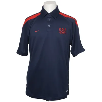 Polo shirt (Gray, Red) from Nike Elastane, Polyester