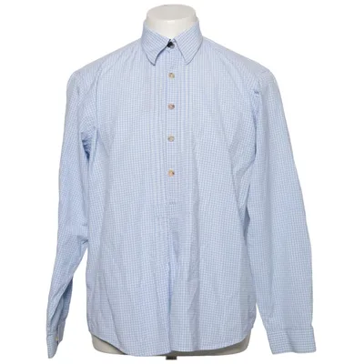 Shirt (Blue, White) from Almsach Cotton, Polyester
