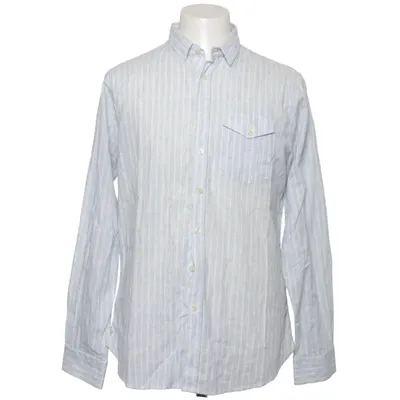 Hemd (Blau, Weiß) von Emilio Adani Baumwolle, Leinen, Polyester