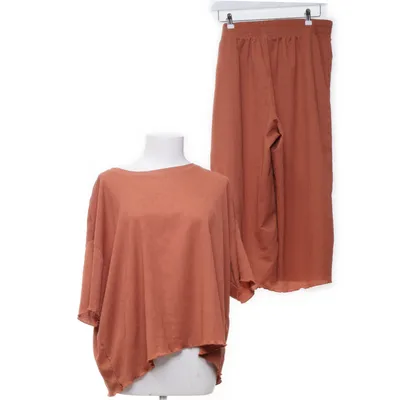 Loungewear (Orange) fra Esmara Elastan, Genanvendt polyester