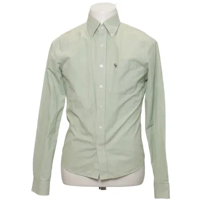 Button down shirt (Green, White) from Abercrombie & Fitch Cotton