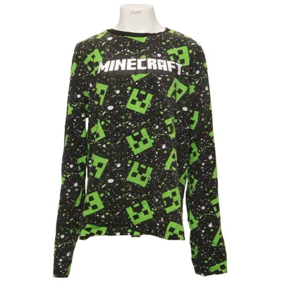 Lange mouwen shirt (Zwart, Groen, Wit) van Mojang Katoen