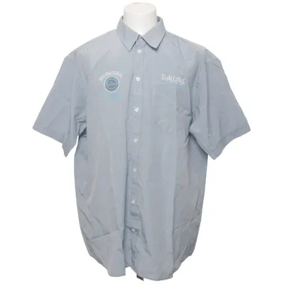 Short sleeve shirt (Blue, White) from Men Plus Cotton, Polyester
