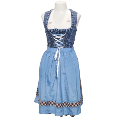Dirndl (Blue, White, Brown) from Alphorn Cotton, Polyester