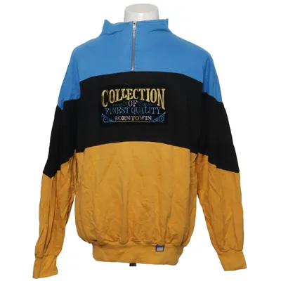 Sweatshirt (Blue, Black, Yellow) from Trigema Cotton, Viscose