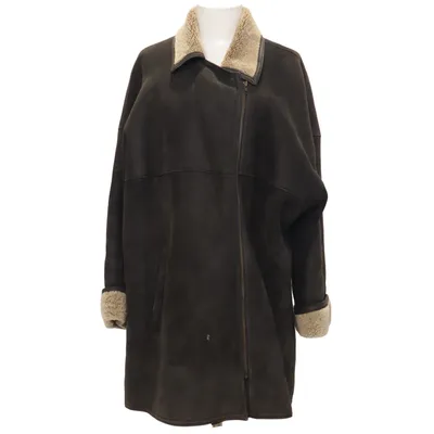 Veste en peau de mouton retournée (Gris) de Otto Kern