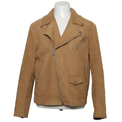 Veste de motard (Marron) de H&M Man Élasthane, Polyester