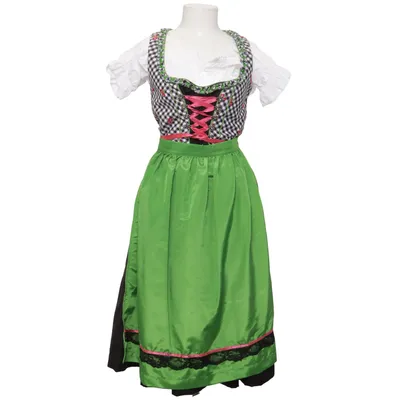 Dirndl (White, Green, Black) from Lekra Cotton, Polyester